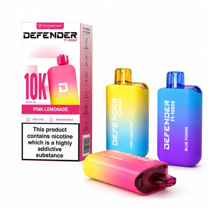 Defender F1 10000 Puff Prefilled Disposable Vape, Pack Of 5