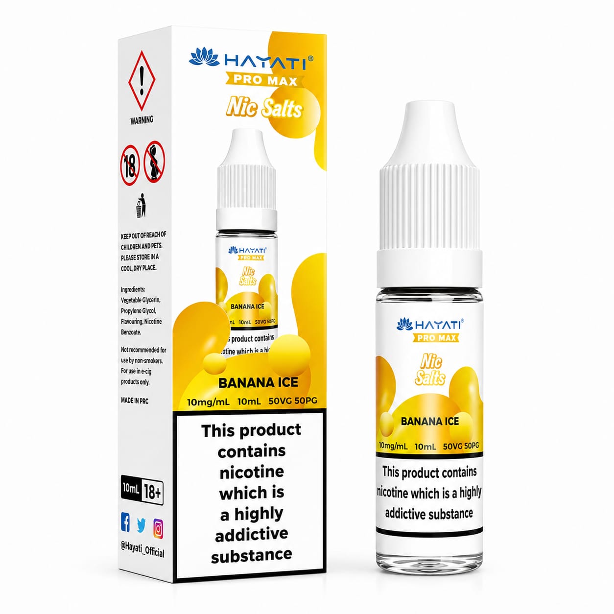 Hayati Nic Salts 10ml E-Liquid, Single Bottle