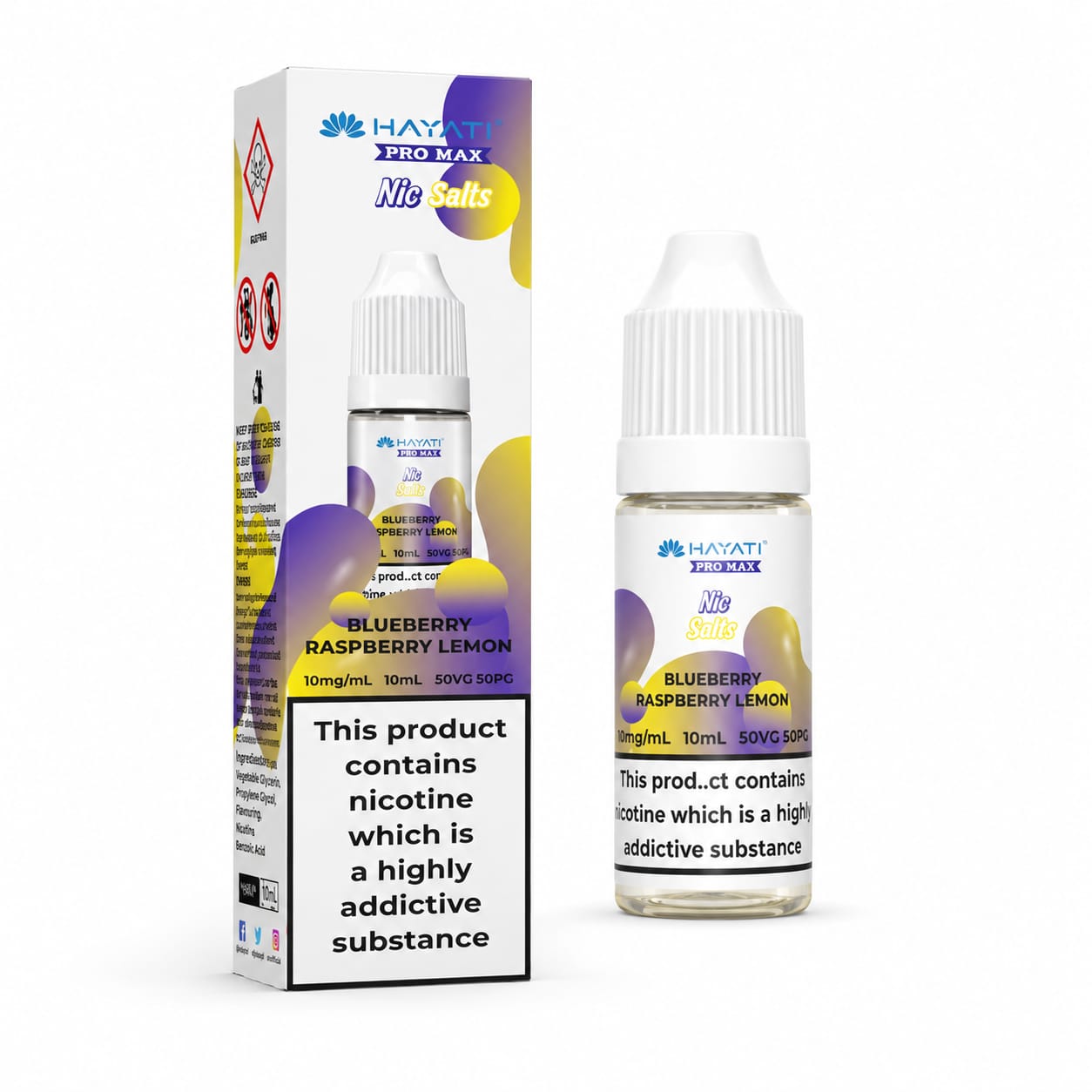 Hayati Pro Max Nic Salt 10ml E-Liquid - Pack of 10 Bottles