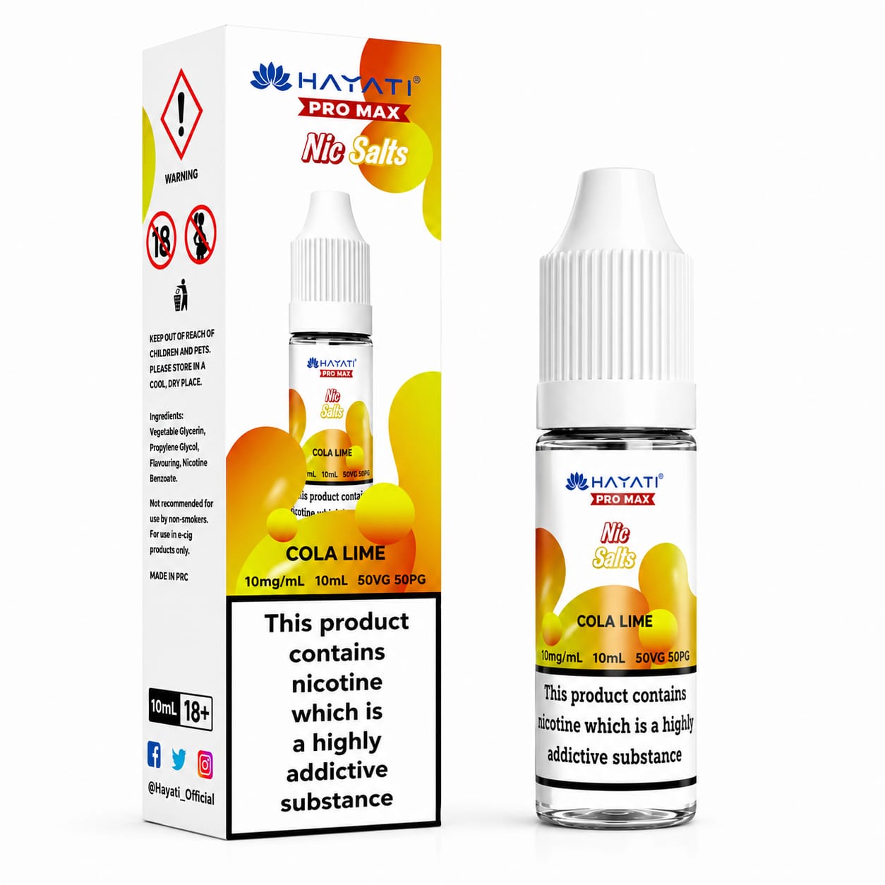 Hayati Pro Max Nic Salt 10ml E-Liquid - Pack of 10 Bottles