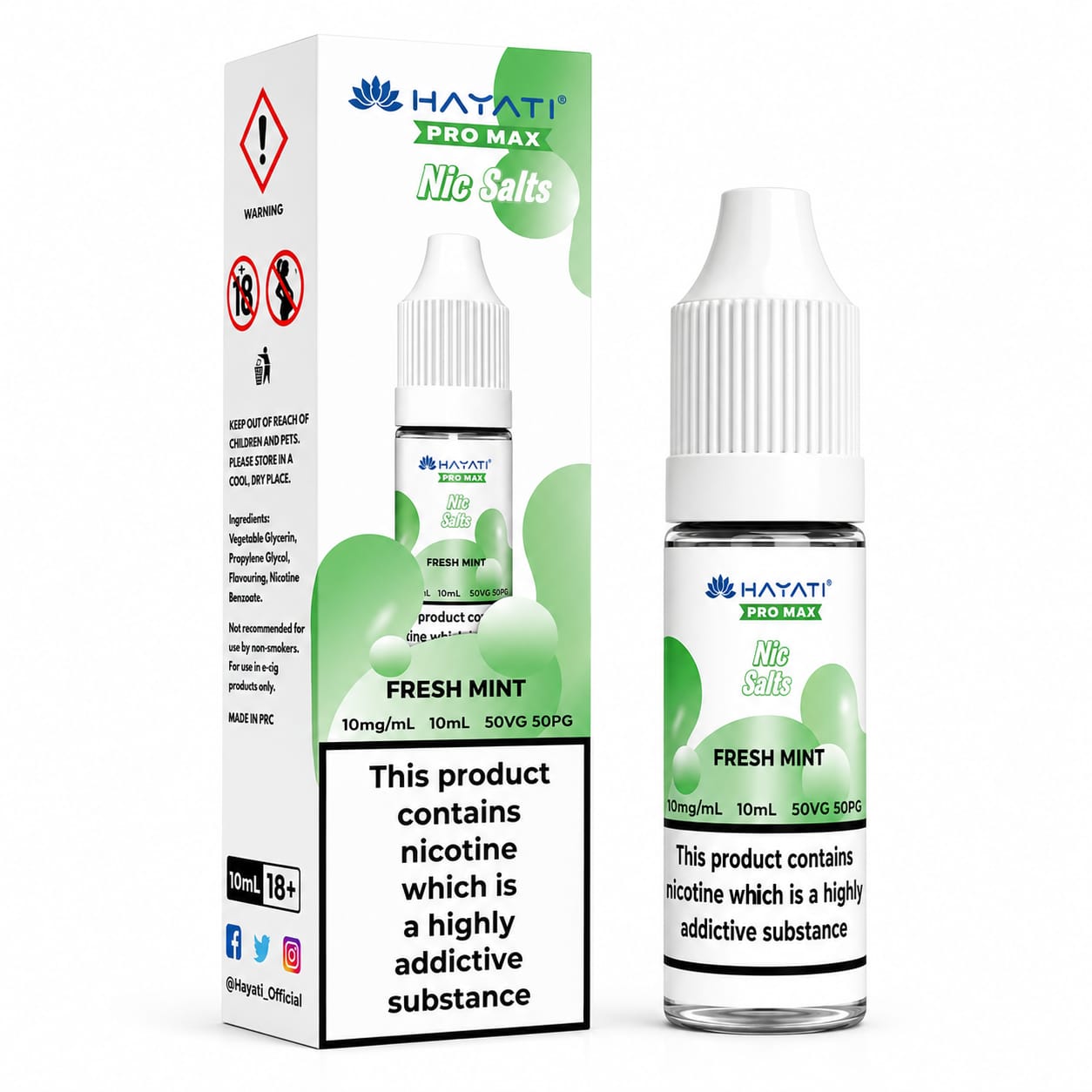 Hayati Pro Max Nic Salt 10ml E-Liquid - Pack of 10 Bottles
