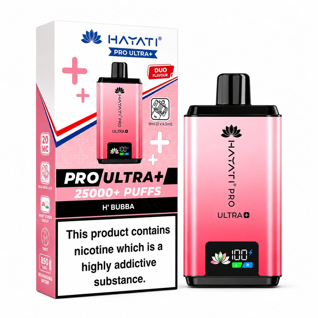 Hayati Pro Ultra Plus 25000 Prefilled Vape Kit, Single Device