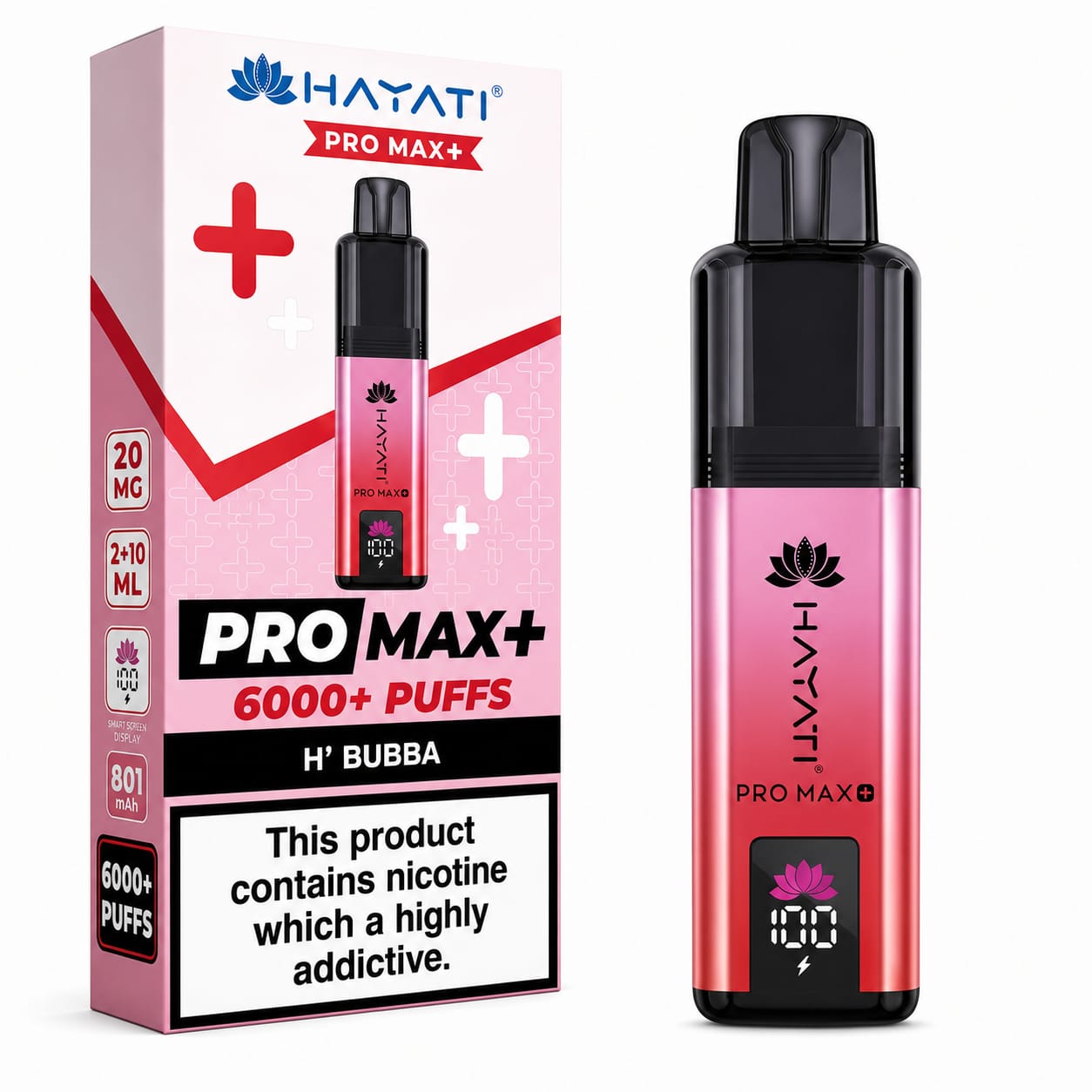 Hayati Pro Max Plus 6000 Puff Prefilled Vape Kit - Pack Of 5