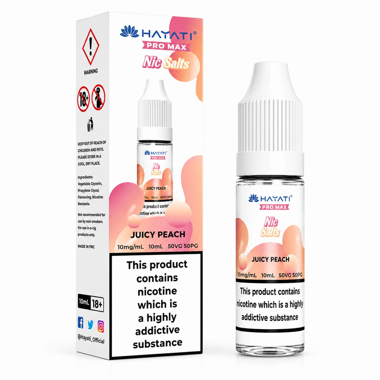 Hayati Pro Max Nic Salt 10ml E-Liquid - Pack of 10 Bottles