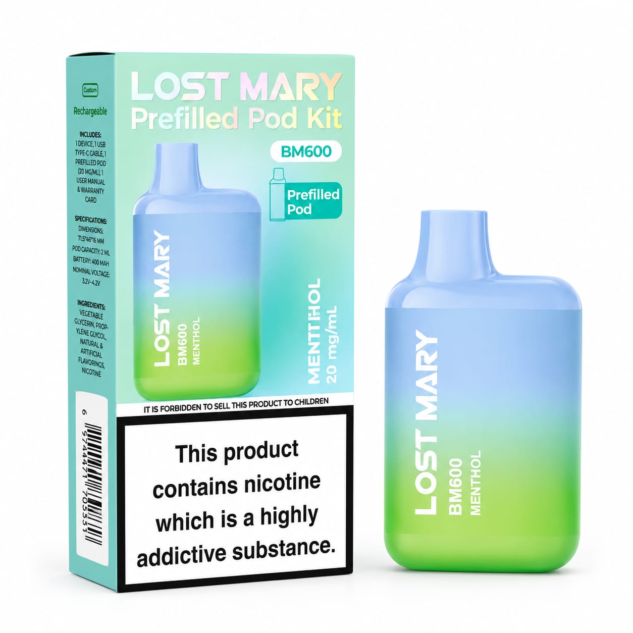 Lost Mary BM600 Prefilled Vape Kit - Single Edition