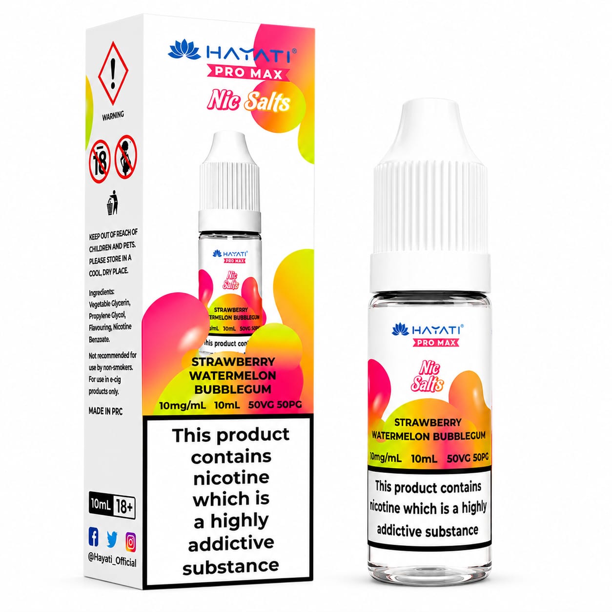 Hayati Pro Max Nic Salt 10ml E-Liquid - Pack of 10 Bottles