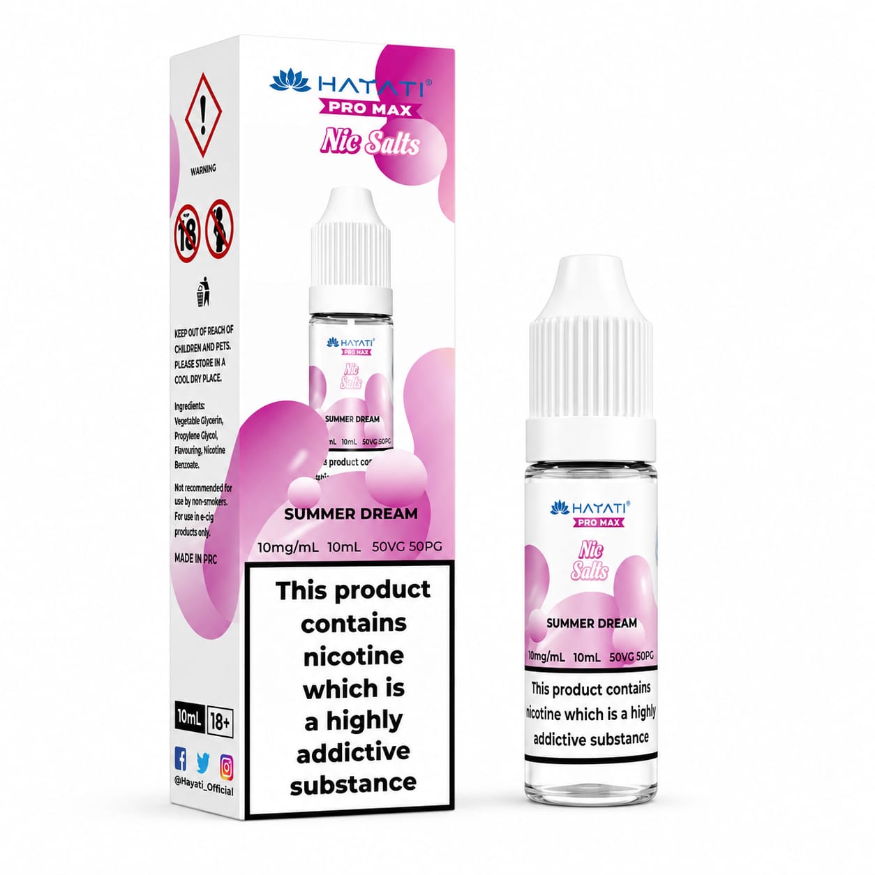 Hayati Pro Max Nic Salt 10ml E-Liquid - Pack of 10 Bottles
