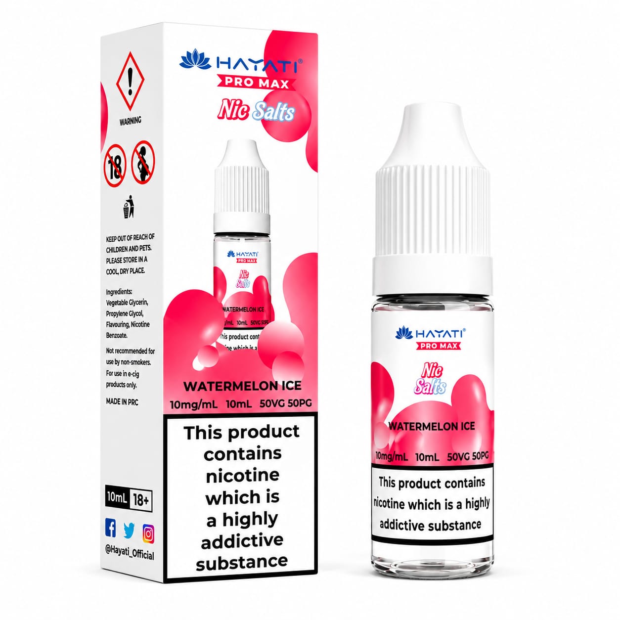Hayati Pro Max Nic Salt 10ml E-Liquid - Pack of 10 Bottles