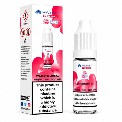 Hayati Pro Max Nic Salt 10ml E-Liquid - Pack of 10 Bottles