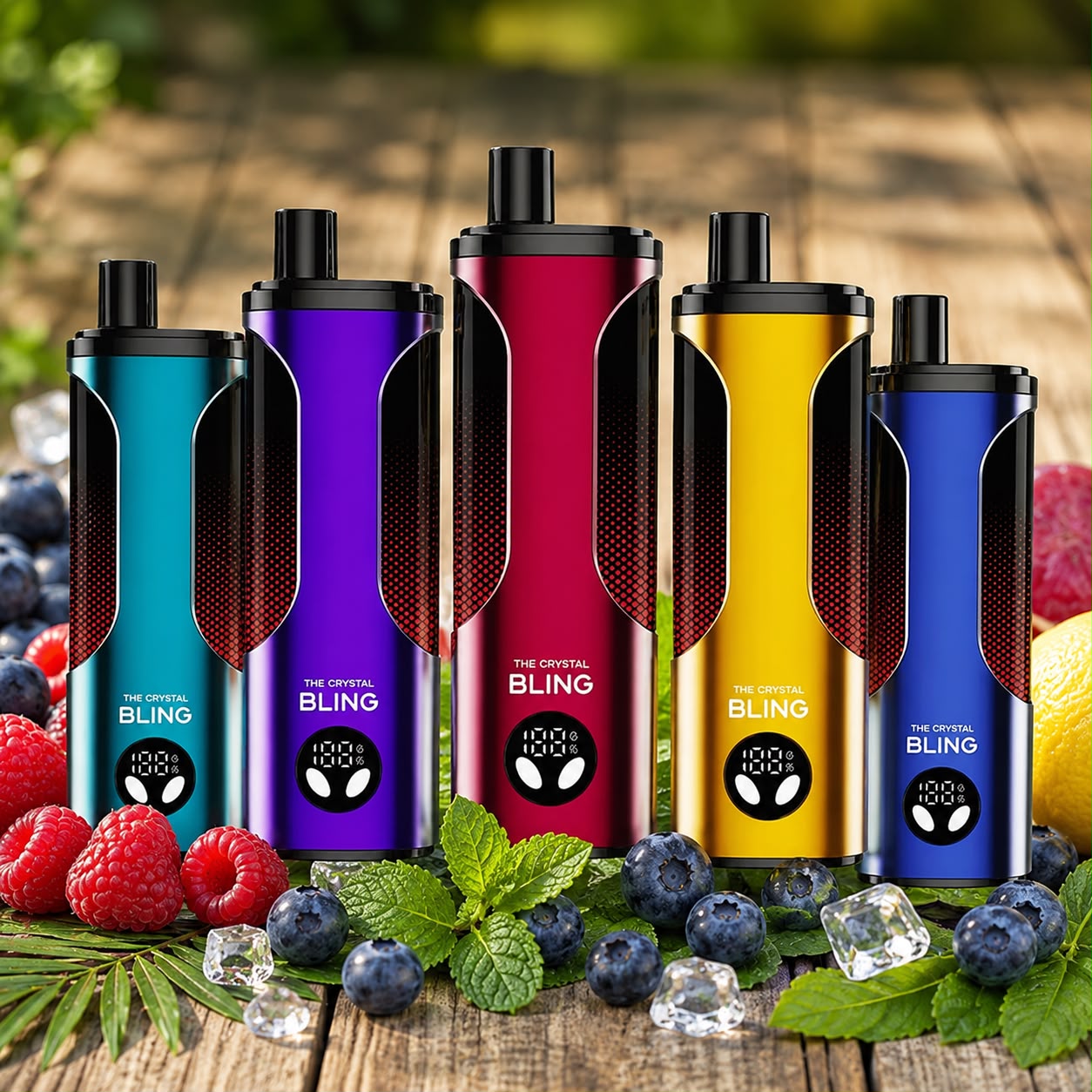 The Crystal Bling Shisha 25000 Puffs Zero Nicotine Disposable Vape – Pack of 5