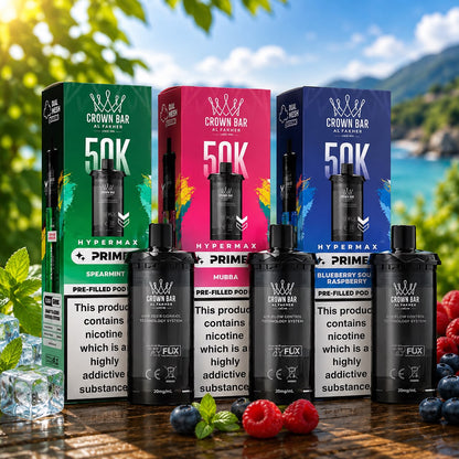 Crown Bar Al Fakher 50K Prime Pre-Filled Pods / Refills , 6mg Nicotine - Pack of 5