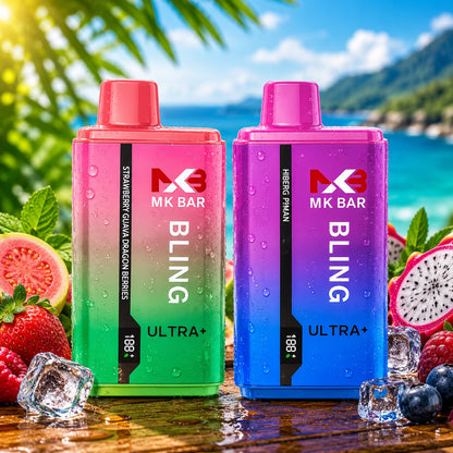 MK Bar Bling Ultra+ 15K Nicotine-Free Twin Flavour Vapes (Box of 5)