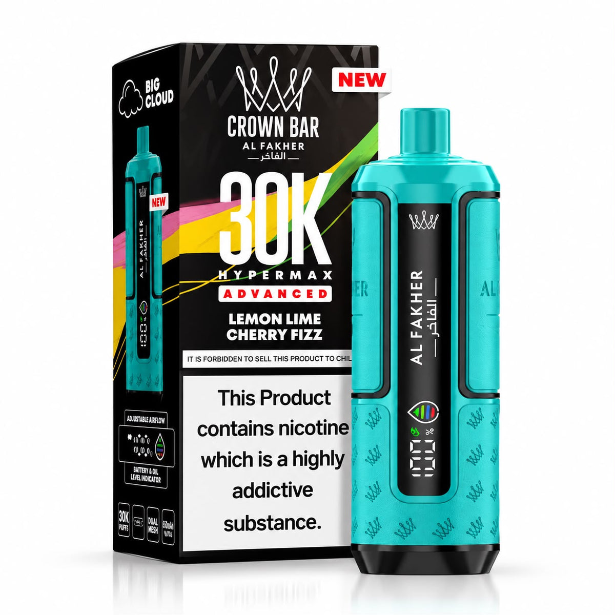 Crown Bar Al Fakher HyperMax Advance 30000 Puff Prefilled Vape kit – (Single)