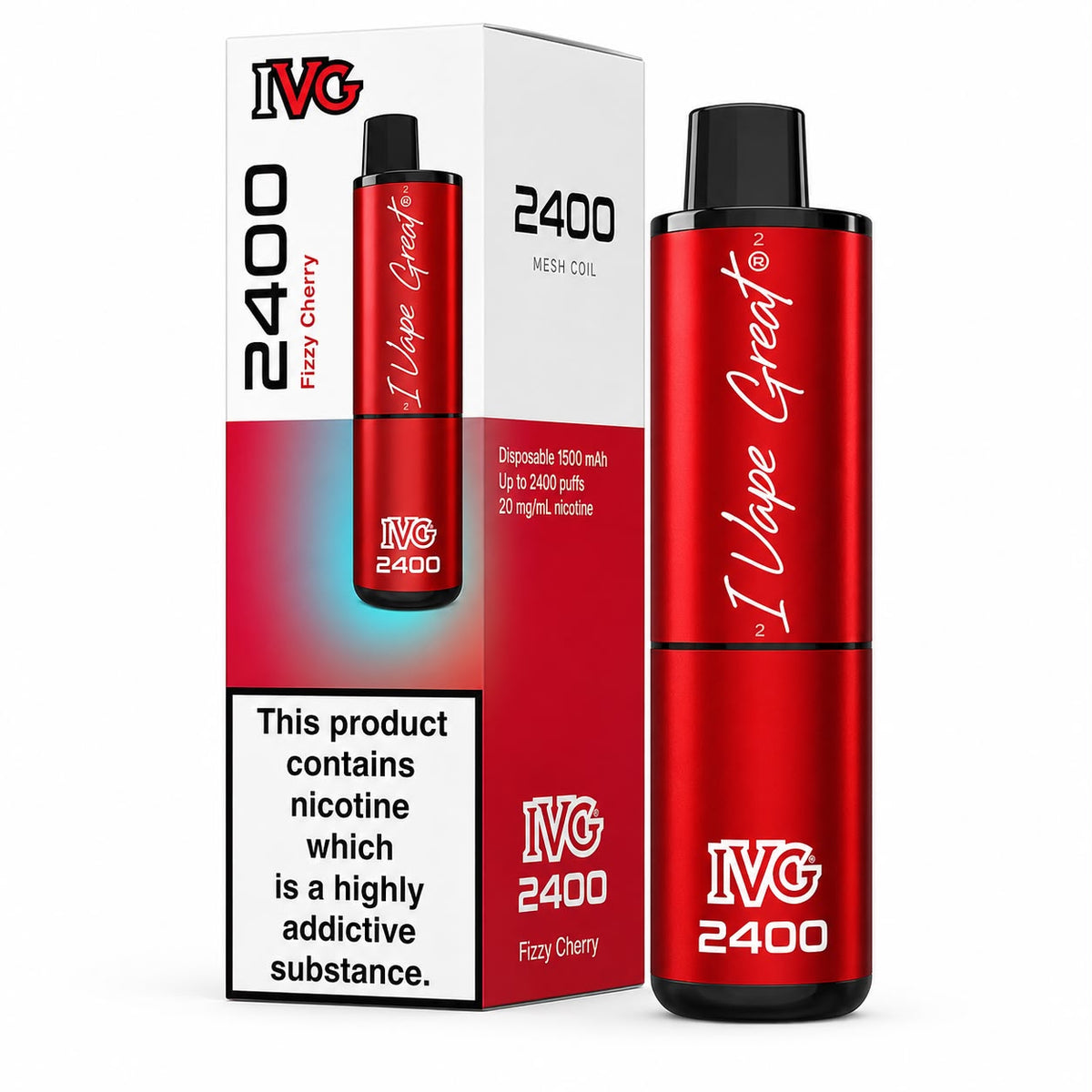 IVG 2400 Reloaded 4-in-1 Rechargeable Prefilled Vape Kit - Pack of 5 Devices