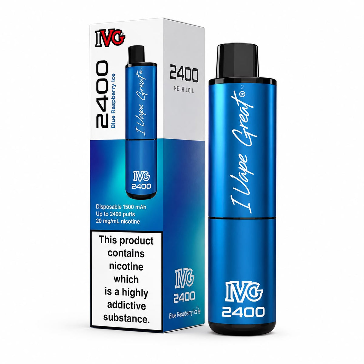 IVG 2400 Reloaded 4-in-1 Rechargeable Prefilled Vape Kit - Pack of 5 Devices