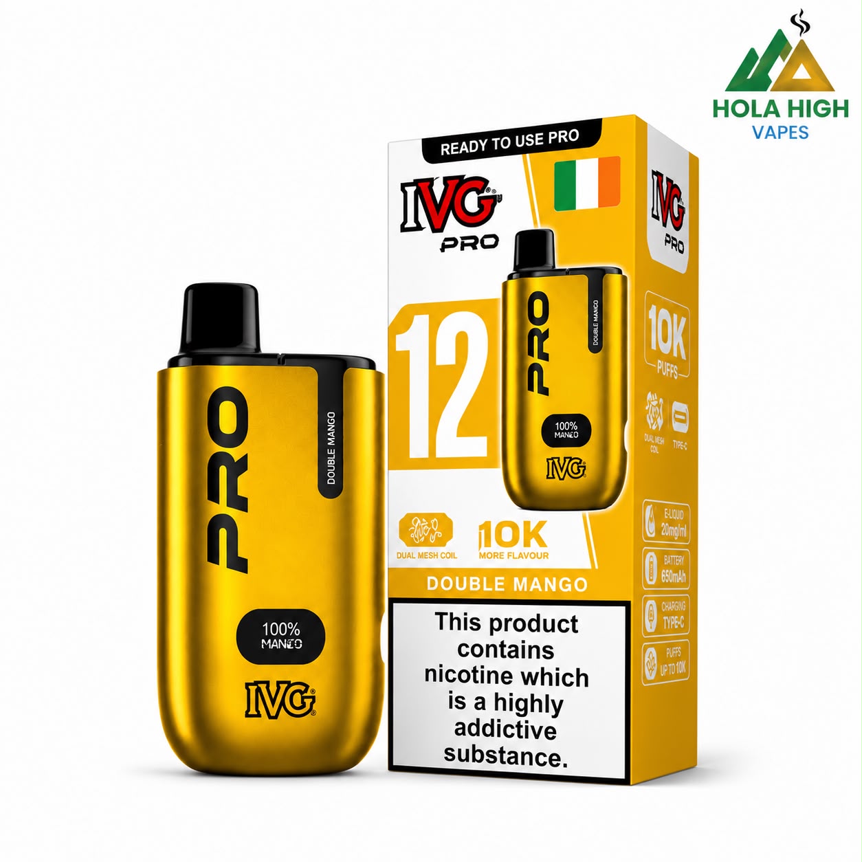 IVG Pro 12 Prefilled Vape Kit, Single Device