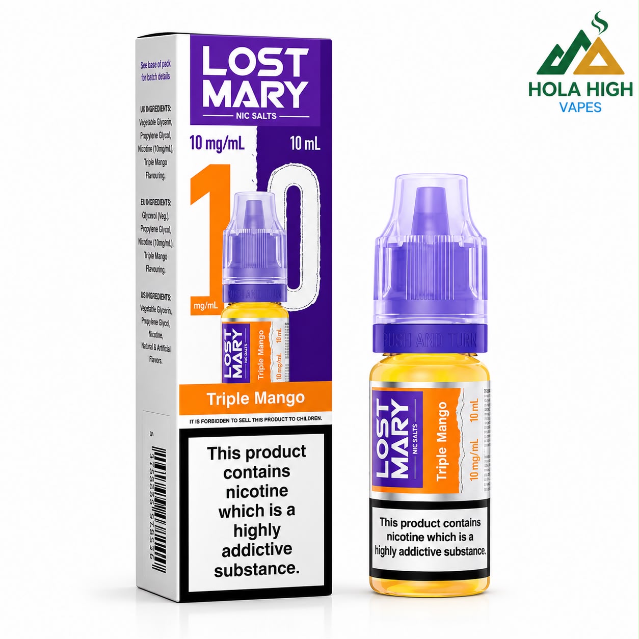 Lost Mary Nic Salt 10ml E-Liquid - Pack of 10 Bottles