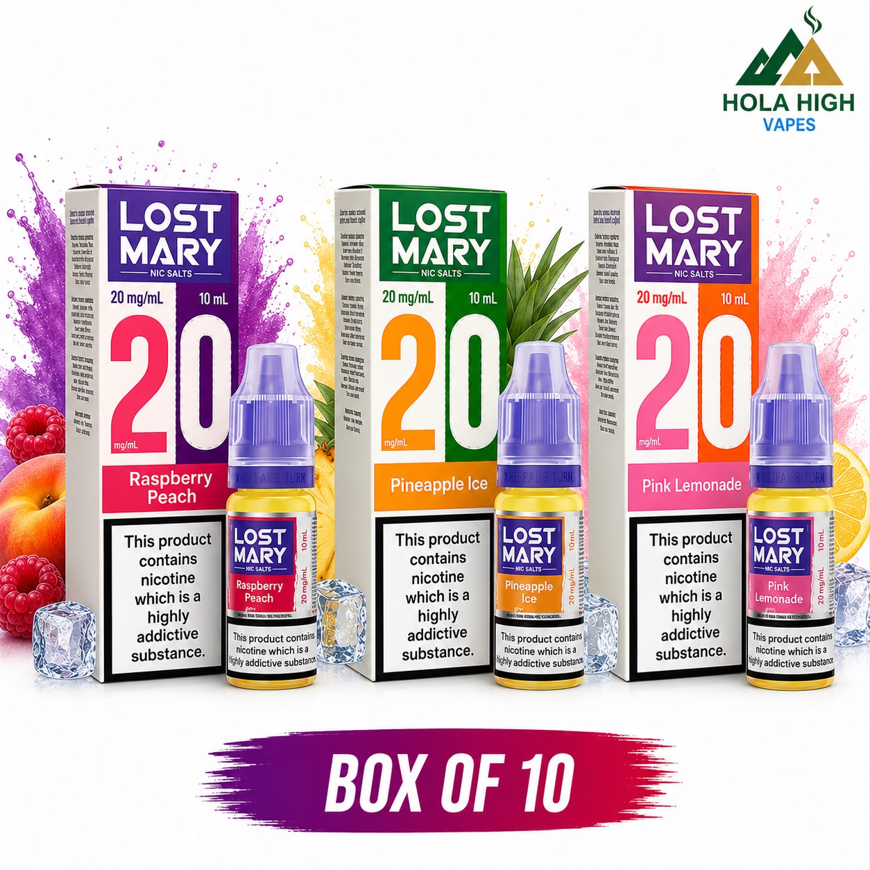 Lost Mary Nic Salt 10ml E-Liquid - Pack of 10 Bottles