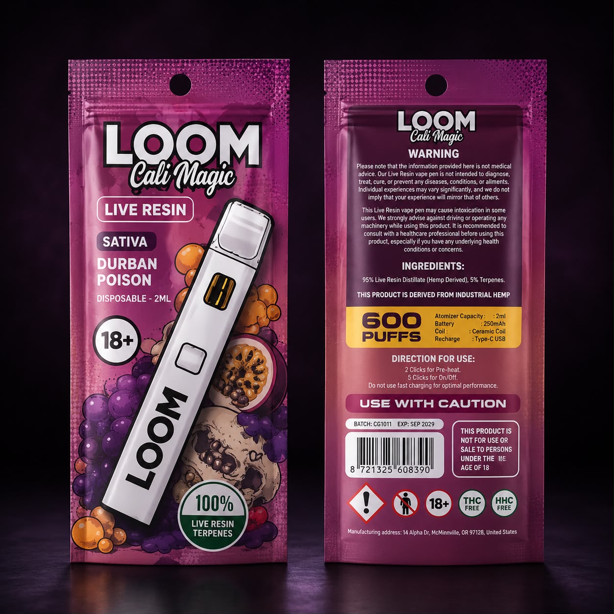 Loom 2ml Superior Blend 99% Vape - Best  Price Ireland - Holahighvapes.ie