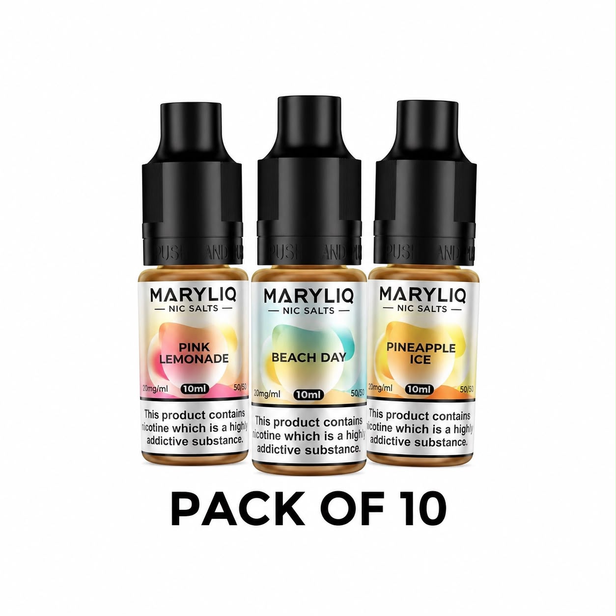 Lost Mary MaryLiq Nic Salt 10ml E-Liquid - Pack of 10 Bottles