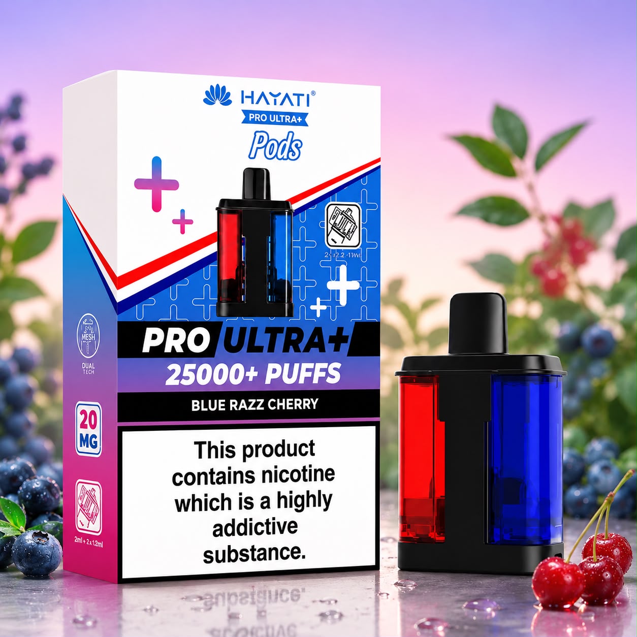 Hayati Pro Ultra Plus 25000 Puff Prefilled Replacement Pods 20mg, Pack Of 5