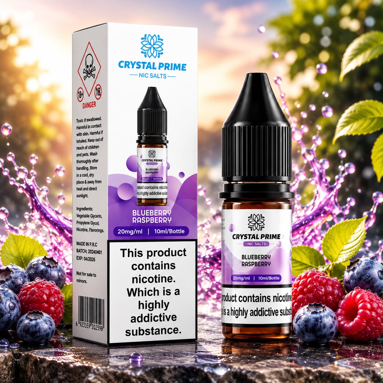 Crystal Prime 7000 Nic Salt 10ml E-Liquid - Pack of 10 Bottles
