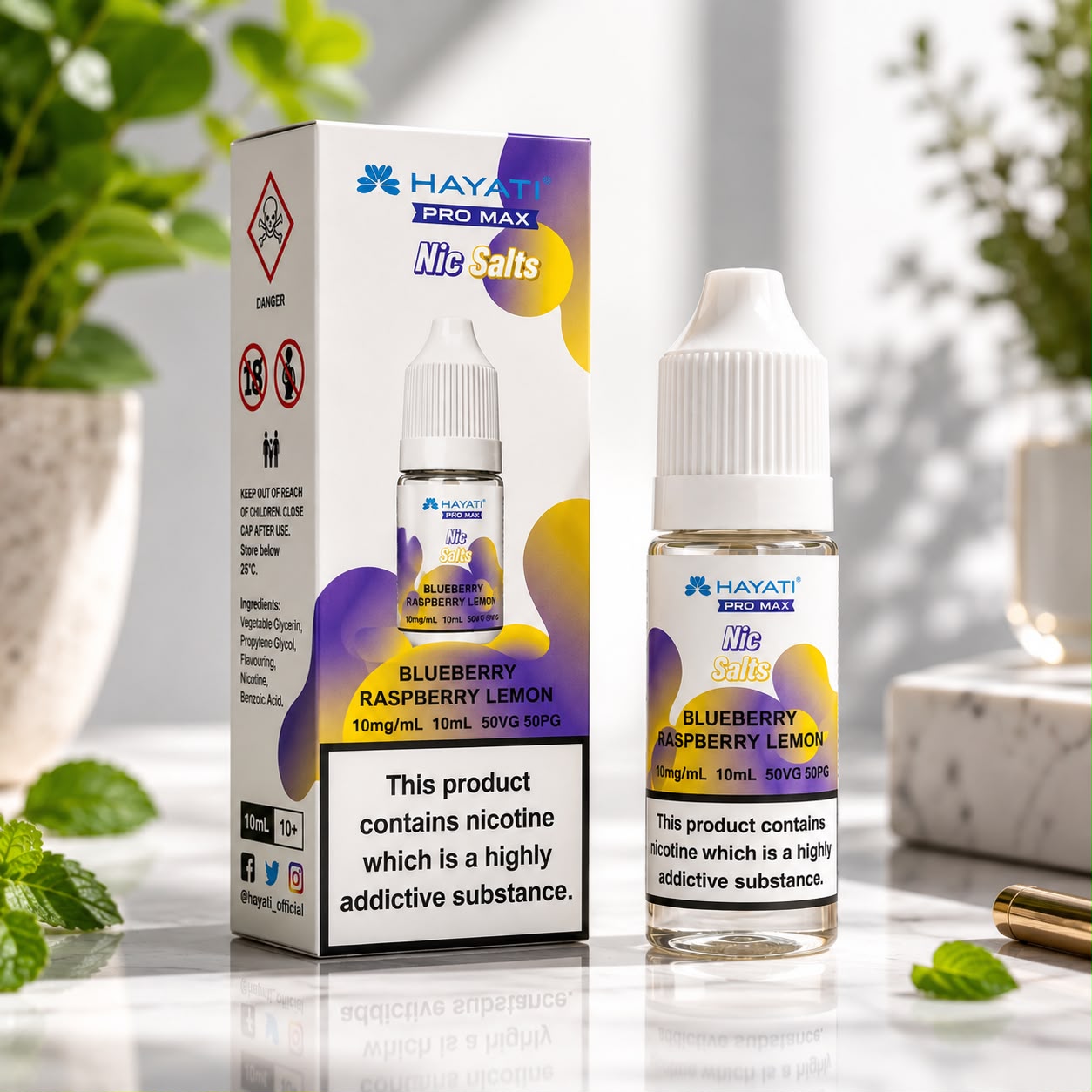 Hayati Pro Max Nic Salt 10ml E-Liquid - Pack of 10 Bottles