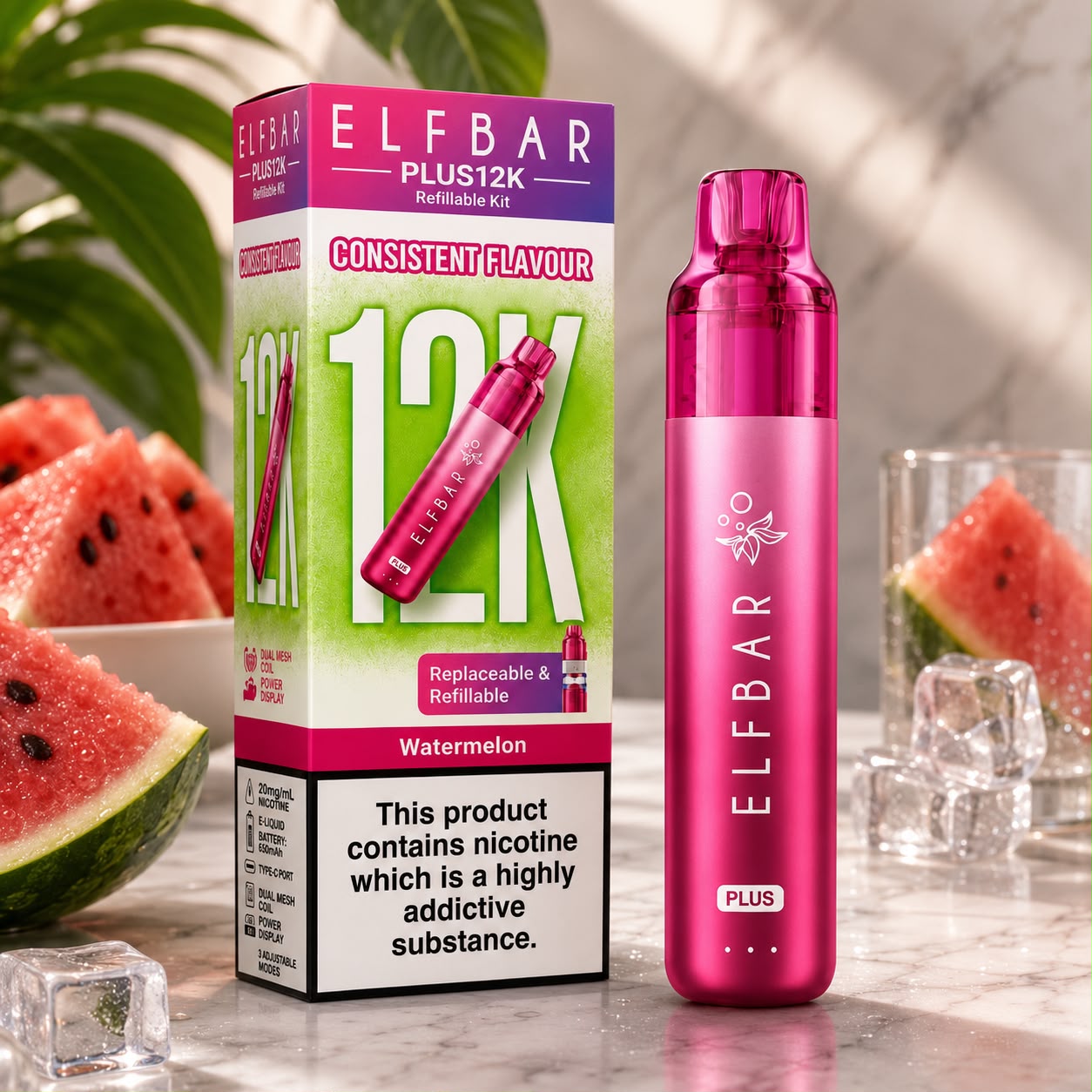 Elf Bar Elfplus 12K Prefilled Vape Kit: Pack of 5