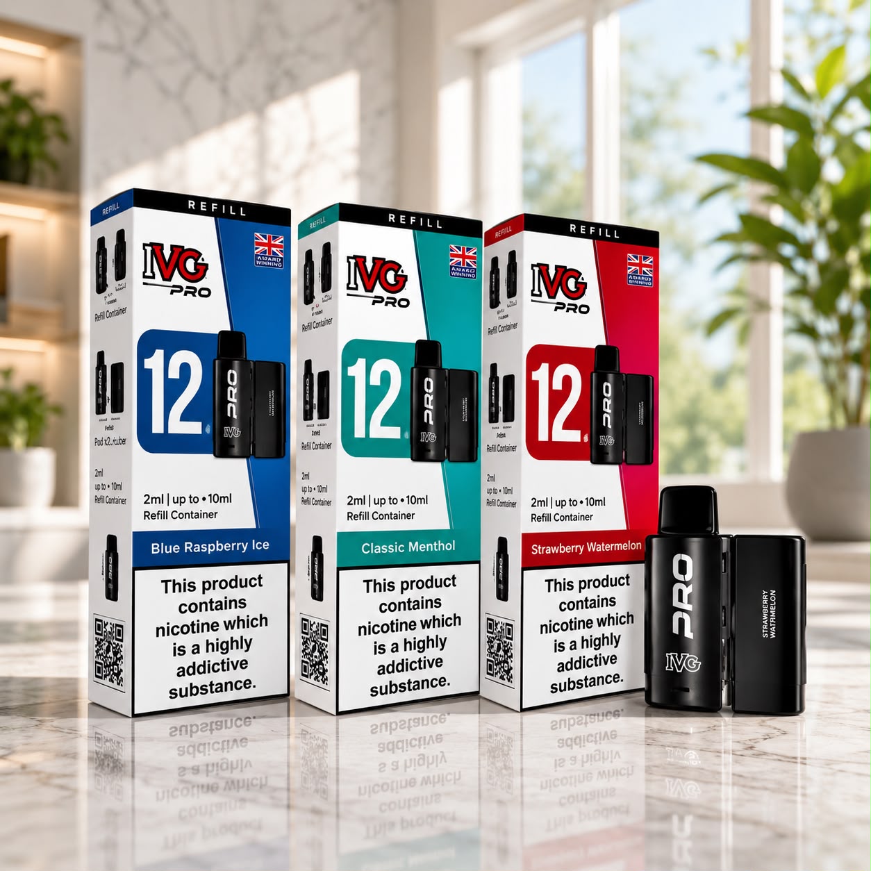 IVG Pro 12 Prefilled Replacement Pods, Box Of 5