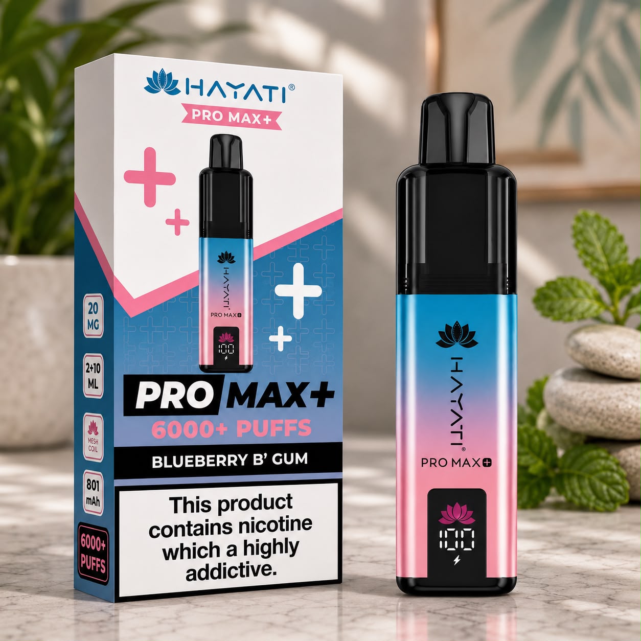 Hayati Pro Max Plus 6000 Puff Prefilled Vape Kit - Pack Of 5