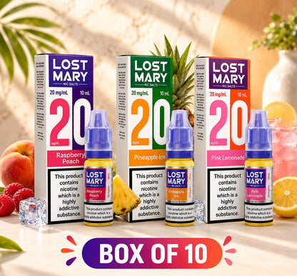 Lost Mary Nic Salt 10ml E-Liquid - Pack of 10 Bottles