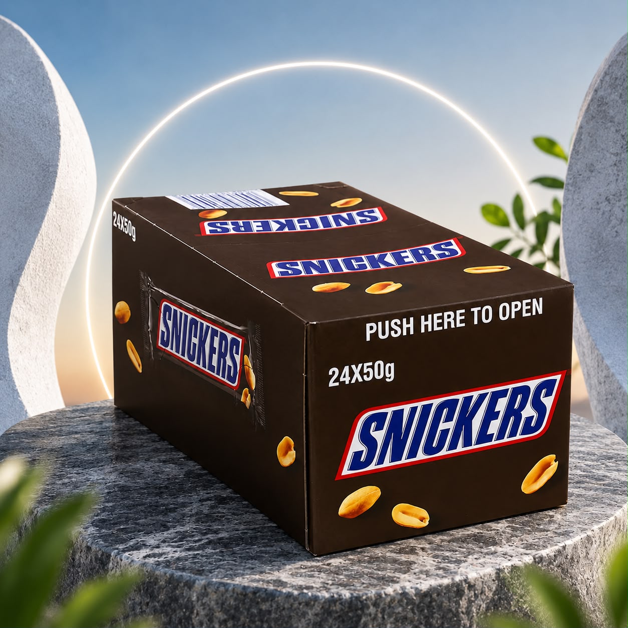 Snickers Chocolate Bars 24 x 50g Full Box: Original Chocolate, Peanut &amp; Caramel Bars