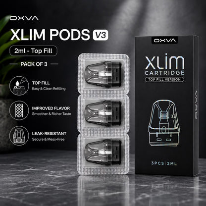 OXVA Xlim V3 Top-Fill Replacement Pods 2ml - Pack of 3
