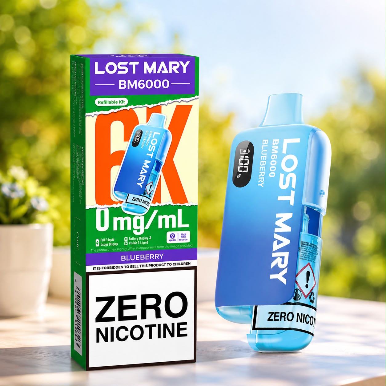 Lost Mary BM6000 0mg - Zero Nicotine Big Puff Vape Kit (Single)