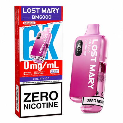 Lost Mary BM6000 0mg - Zero Nicotine Big Puff Vape Kit (Single)