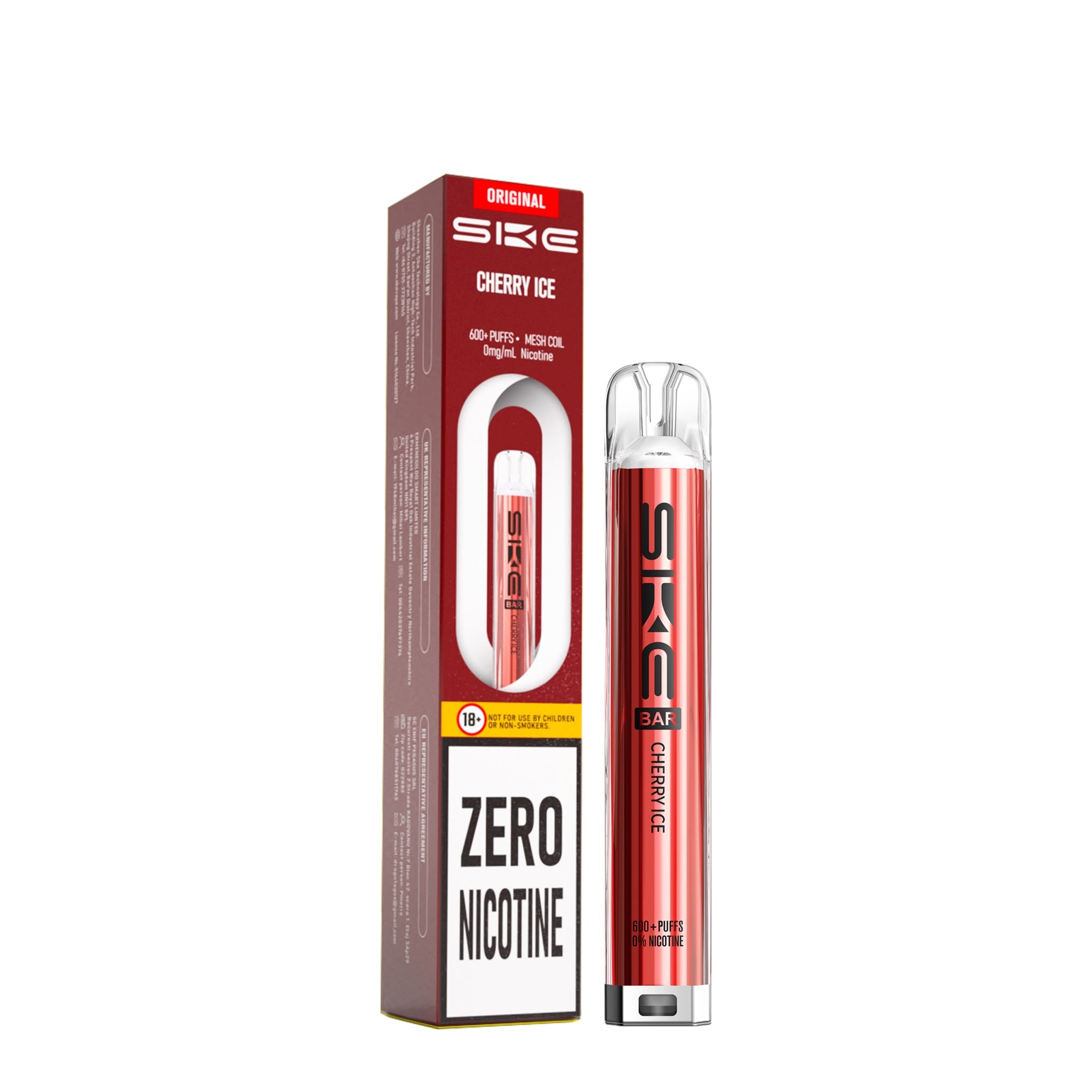 SKE Crystal Bar 600 Nicotine Free Vapes - Single Vape