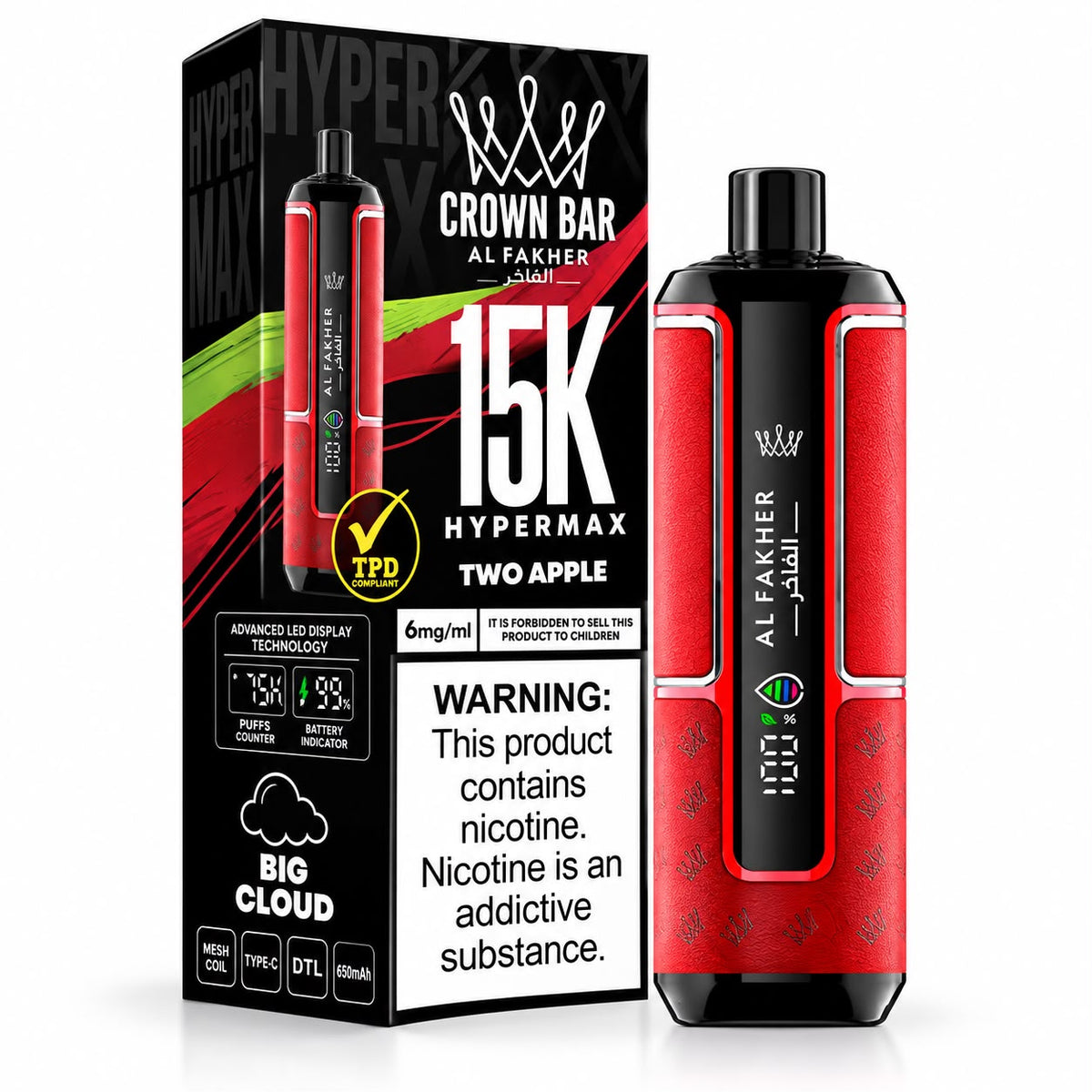 Crown Bar Al Fakhar 15000 HyperMax Prefilled Vape Kit - Single