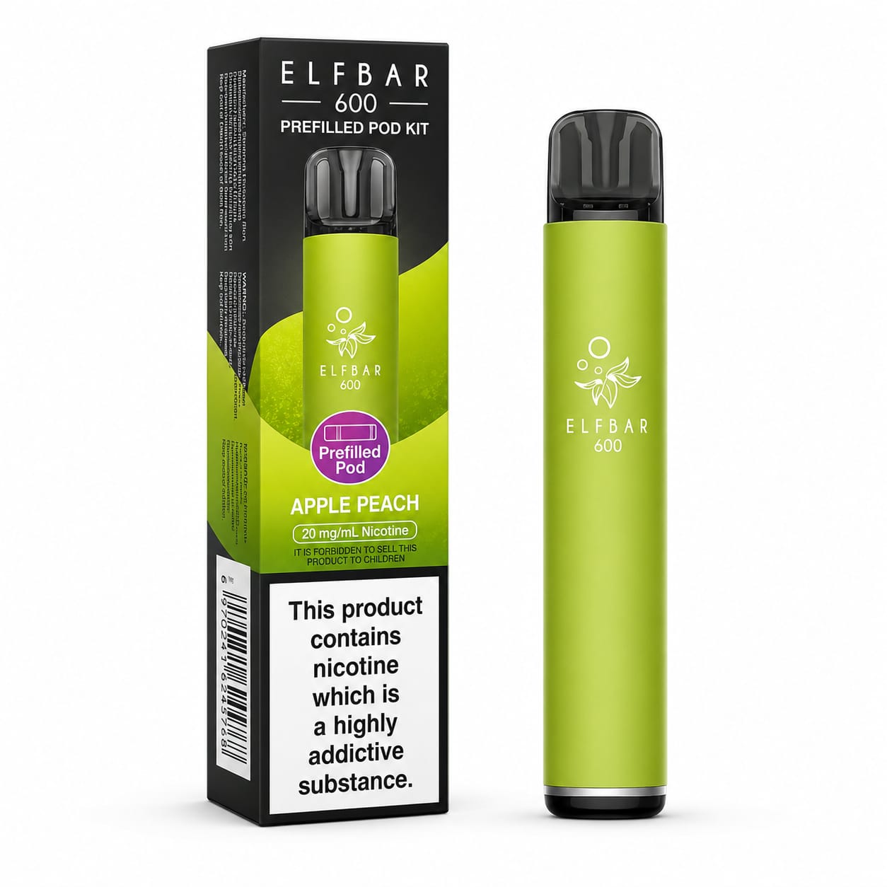 Elf Bar 600 Prefilled Vape Kit, Pack Of 10 Vapes