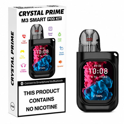 Crystal Prime M3 Smart Vape Pod Kit, Refillable and Reusable, Single Device