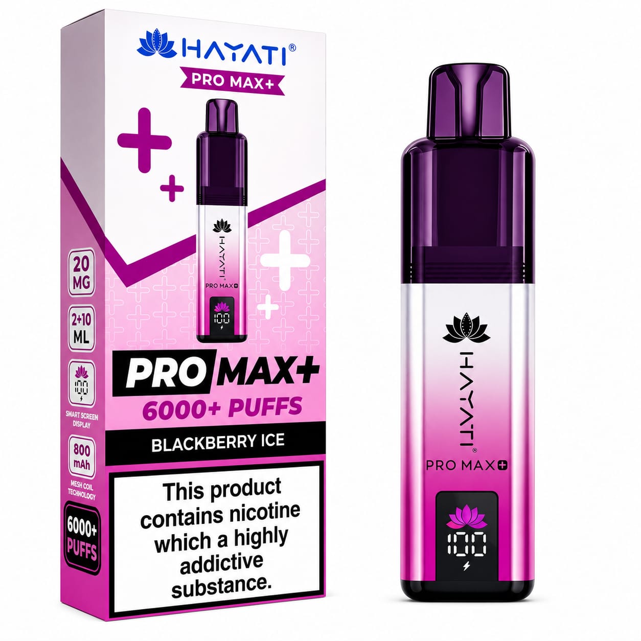 Hayati Pro Max Plus 6000 Puff Prefilled Vape Kit - Pack Of 5