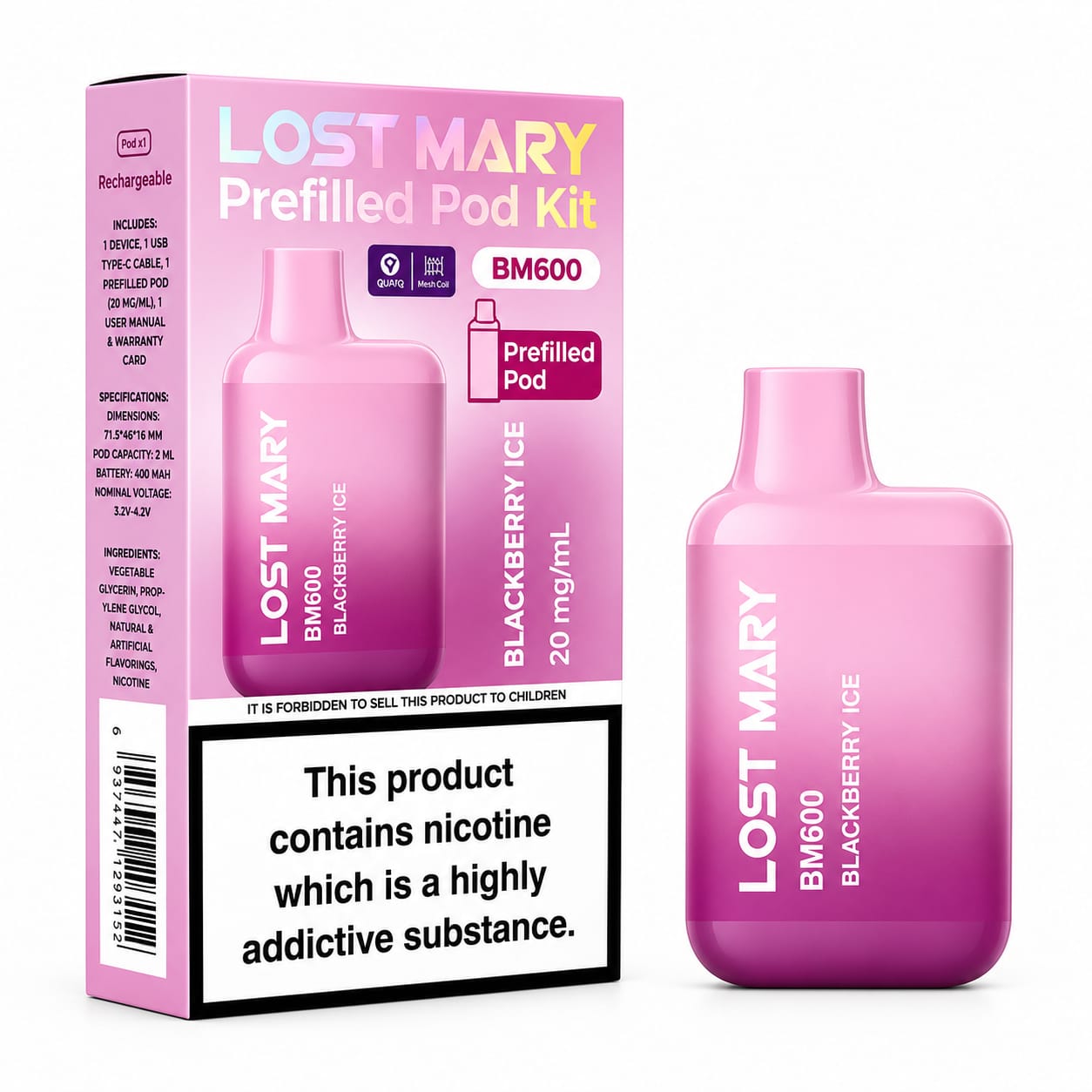 Lost Mary BM600 Prefilled Vape Kit - Single Edition