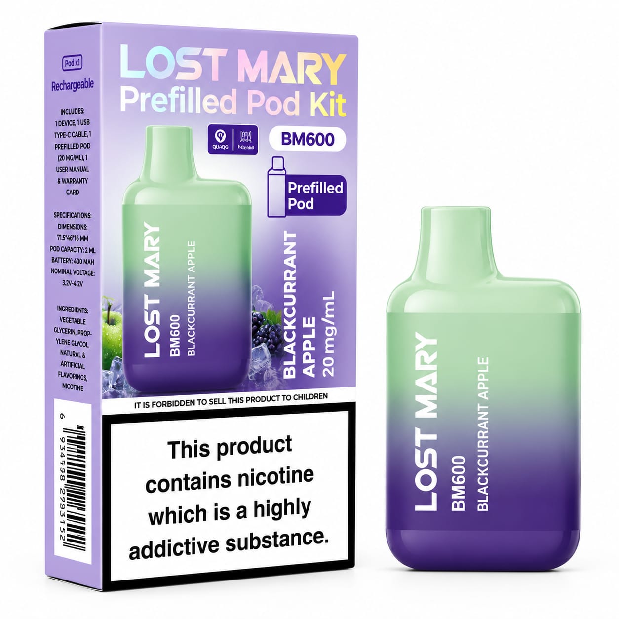 Lost Mary BM600 Prefilled Vape Kit - Single Edition