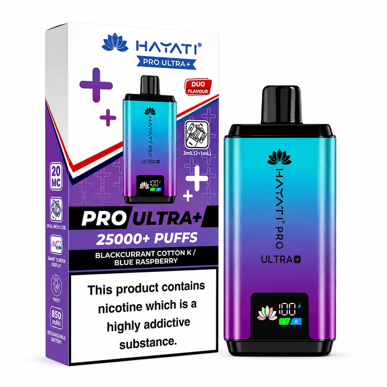 Hayati Pro Ultra Plus 25000 Prefilled Vape Kit, Single Device