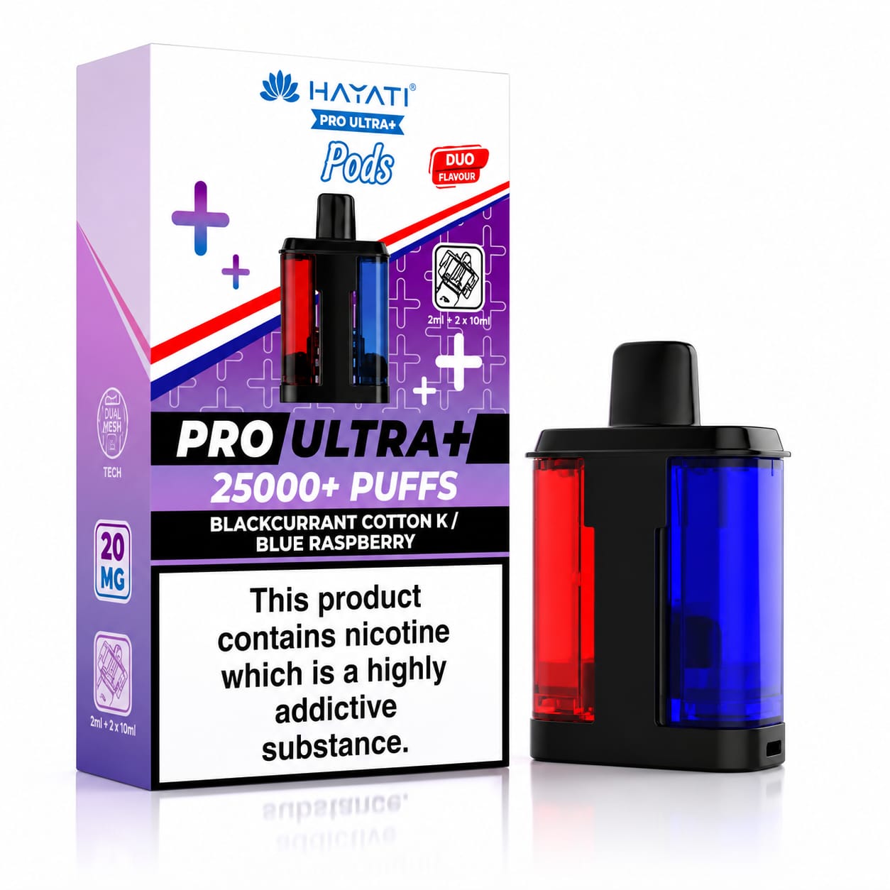 Hayati Pro Ultra Plus 25000 Puff Prefilled Replacement Pods 20mg, Pack Of 5