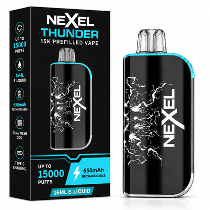 Nexel Thunder 15K Prefilled Pod Vape Kit, Single Device