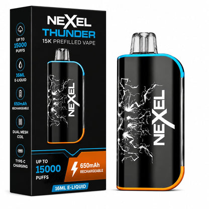 Nexel Thunder 15K Prefilled Pod Vape Kit, Single Device