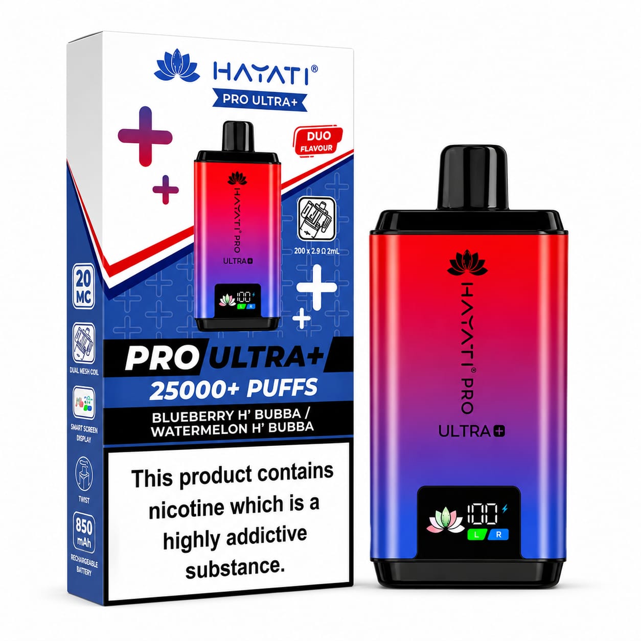 Hayati Pro Ultra Plus 25000 Prefilled Vape Kit, Single Device
