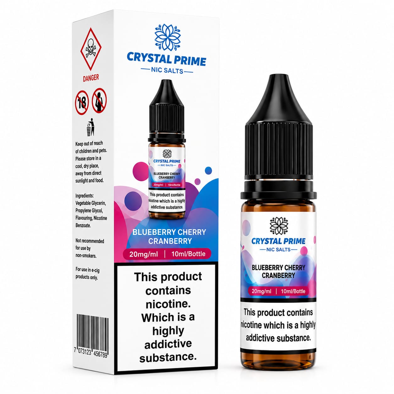 Crystal Prime 7000 Nic Salt 10ml E-Liquid - Single Bottle