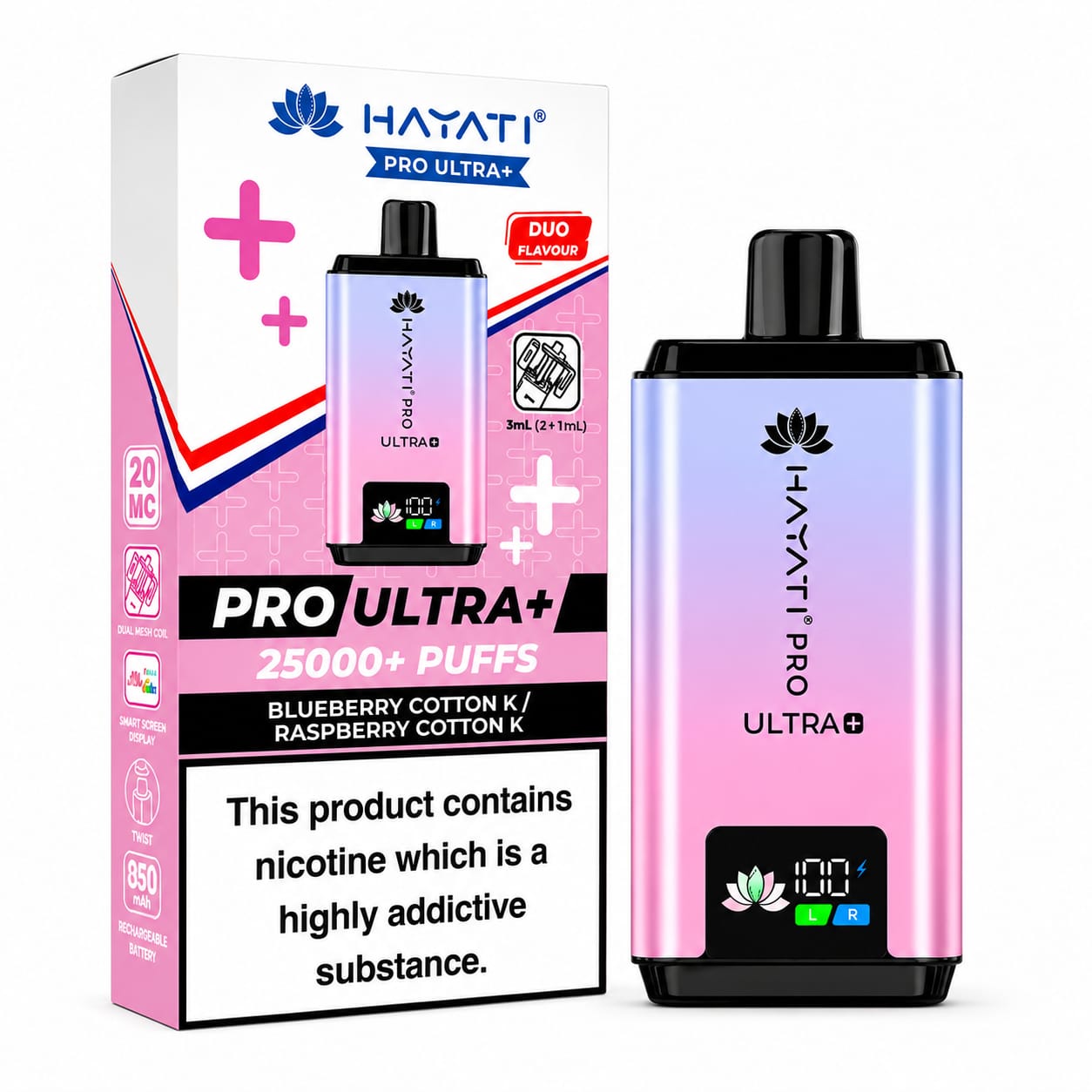Hayati Pro Ultra Plus 25000 Prefilled Vape Kit, Single Device
