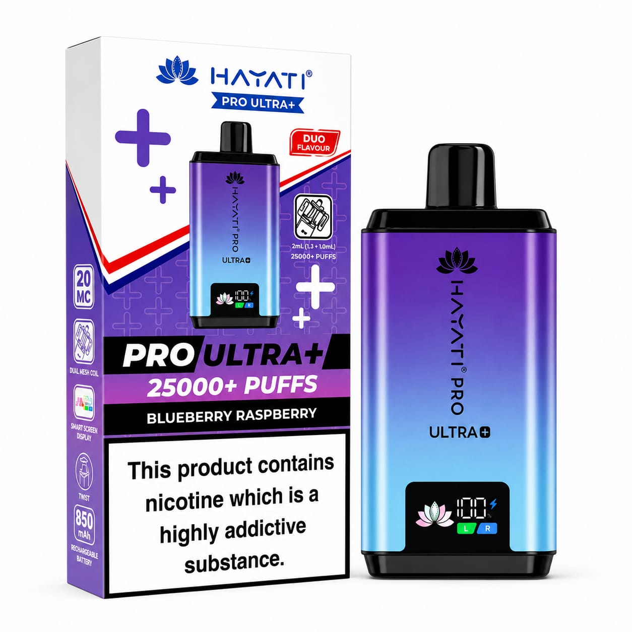 Hayati Pro Ultra Plus 25000 Prefilled Vape Kit, Single Device
